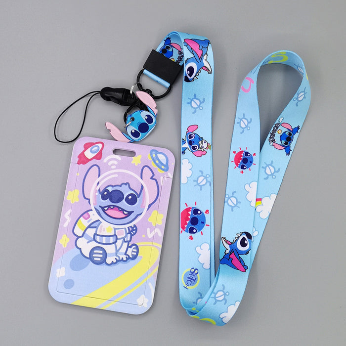 Wholesale Cartoon hard bus card holder student campus card Lanyard Keychains