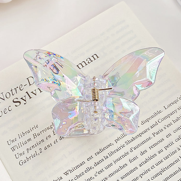Wholesale Stylish Pearlescent Mermaid Large Hair Claw Clip Plastic Grip