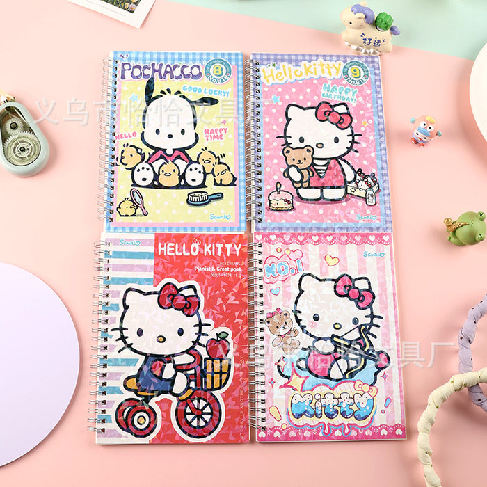 Wholesale 4pcs Cartoon A5 Spiral Creative Daily Notebook