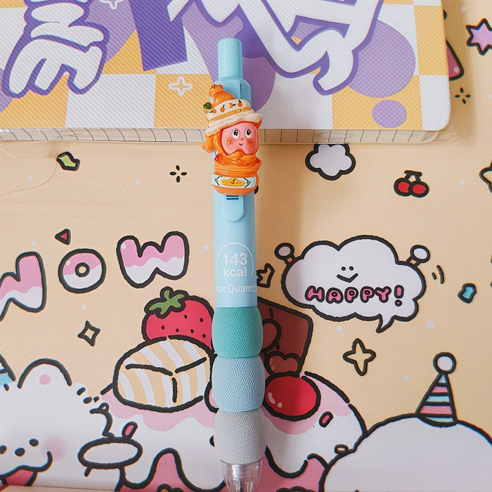 Wholesale Plastic Cute Muscle Star Man Retractable Gel Pen 0. 5mm