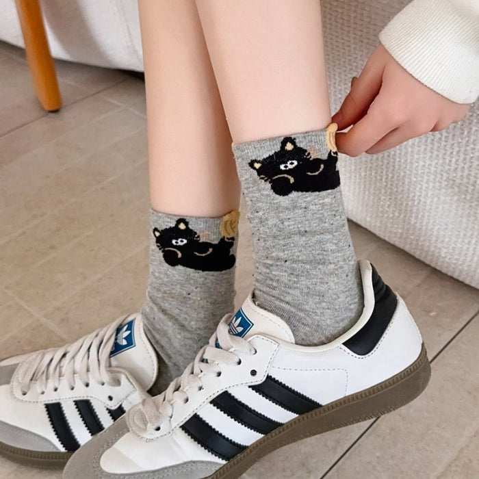 Wholesale New Cute Cartoon Cotton Socks, Mid Tube Socks, Stacked Socks