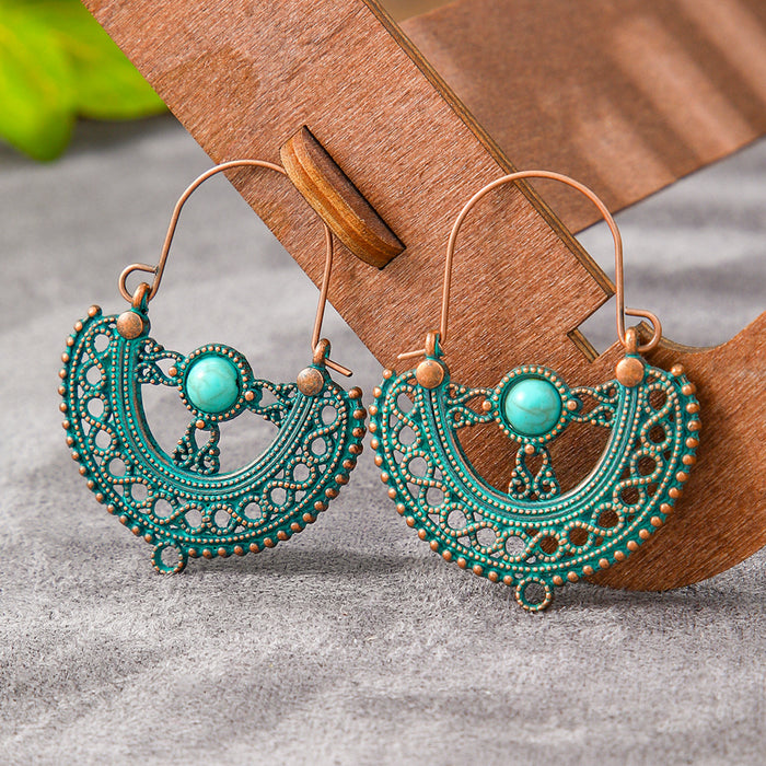 Wholesale Ethnic Vintage Heart Earring Set - Zinc Alloy Jewelry Accessory for Party Wear MOQ≥2