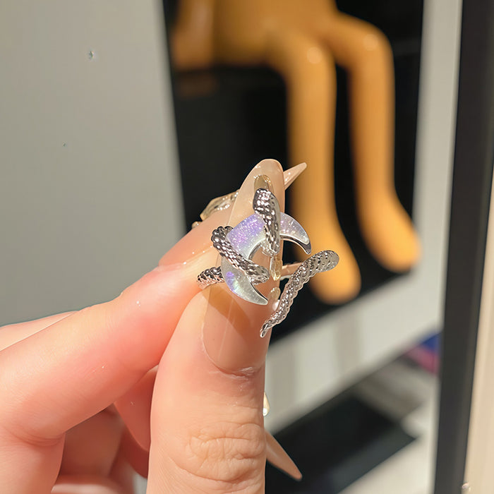 Wholesale Simple geometric flower ring, niche design, versatile ring bracelet