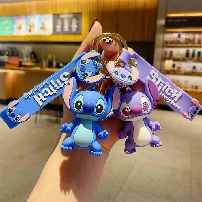 Wholesale cartoon three-dimensional glue stillson key chain pendant cute student schoolbag doll ornaments gift