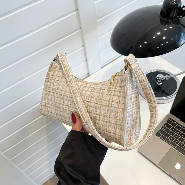 Wholesale Plaid Small Women' s Underarm Bag Cute Casual Phone Gift Resale