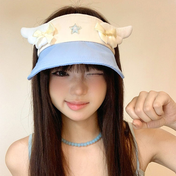 Wholesale Cute bow, empty top hat, sun hat, outdoor UV protection