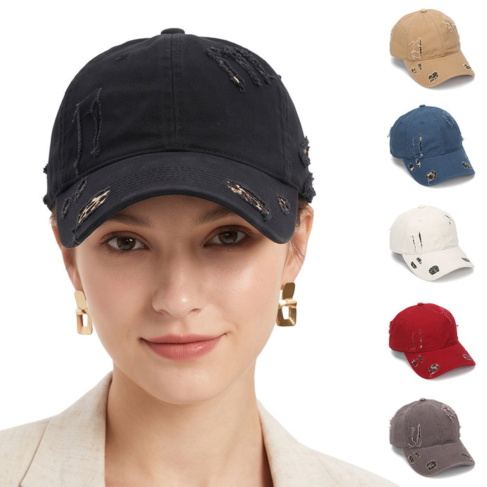 Wholesale Leopard Print Baseball Cap Distressed Wash Style Summer Sun Hat