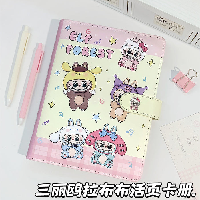 Wholesale 5pcs Leather card book student notebook loose-leaf book leather notebook storage book