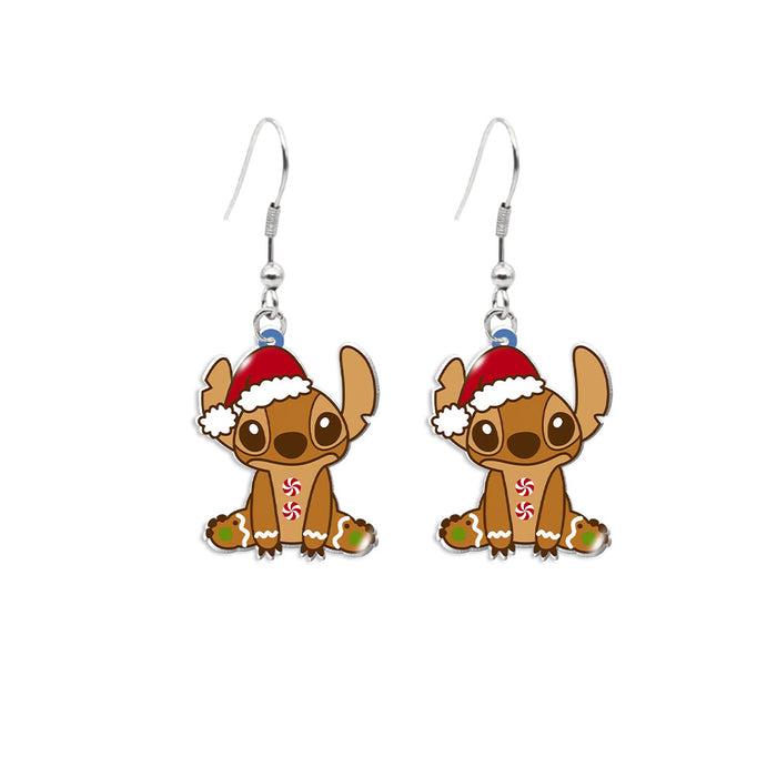 Wholesale Cartoon Christmas Stainless Steel Earrings JDC-ES-XiangL043