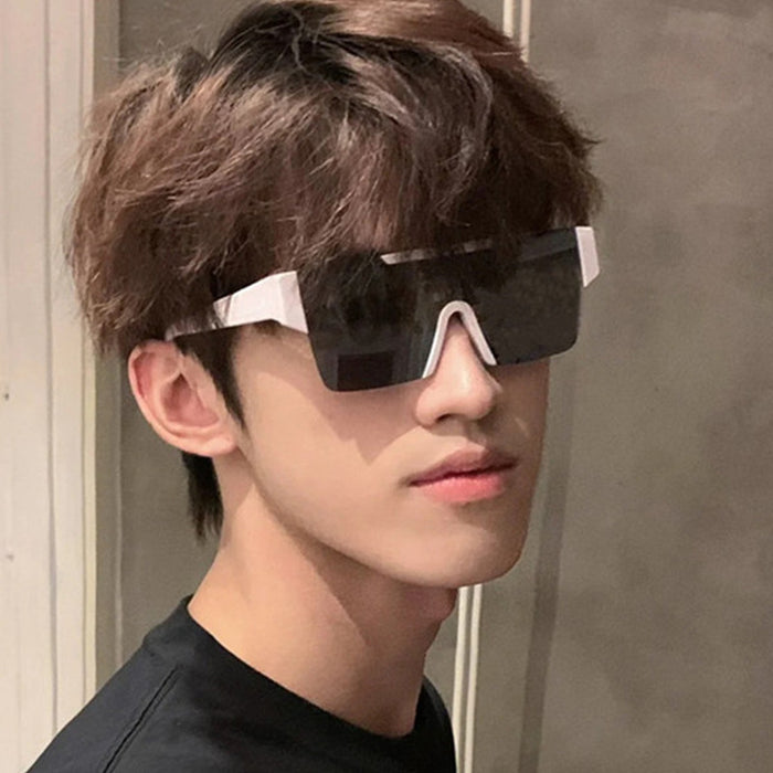 Wholesale Fashion cycling sunglasses, outdoor windproof large frame glasses, street photography, high-end sun shading sunglasses