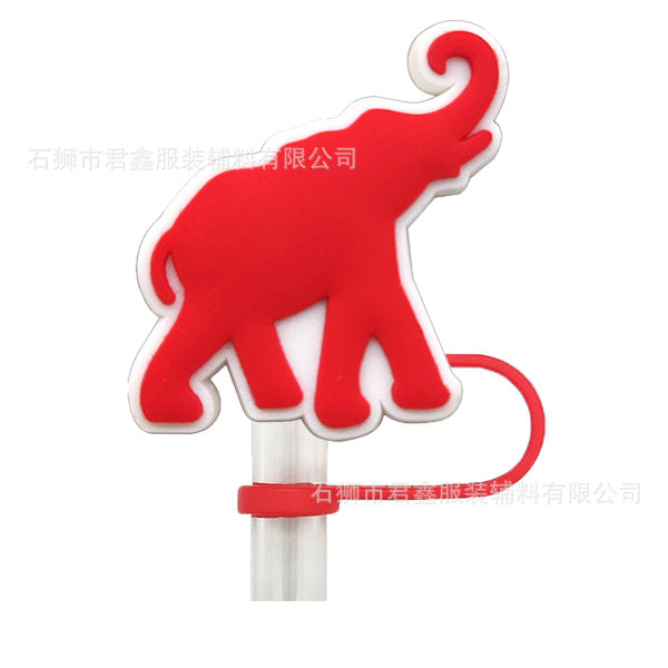 Wholesale 50pcs Red Community Straw Cap  Decorative Dust Plug Straw Cover