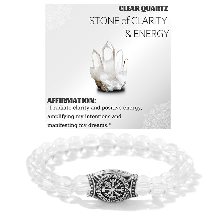 Wholesale Viking symbol bracelet with stone and gemstone bracelet