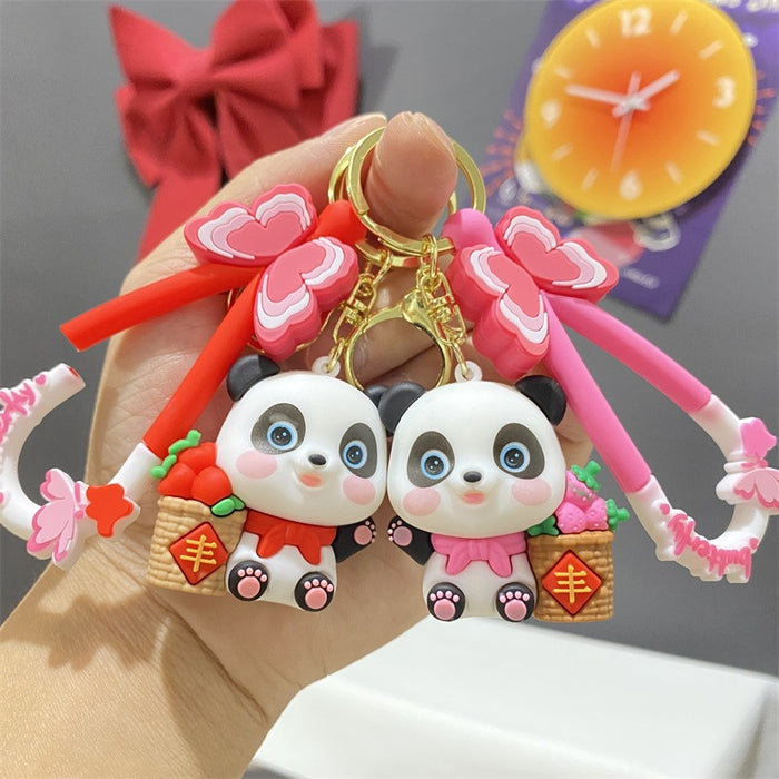 Wholesale PVC Cartoon Doll Panda Keychain JDC-KC-WuYi225