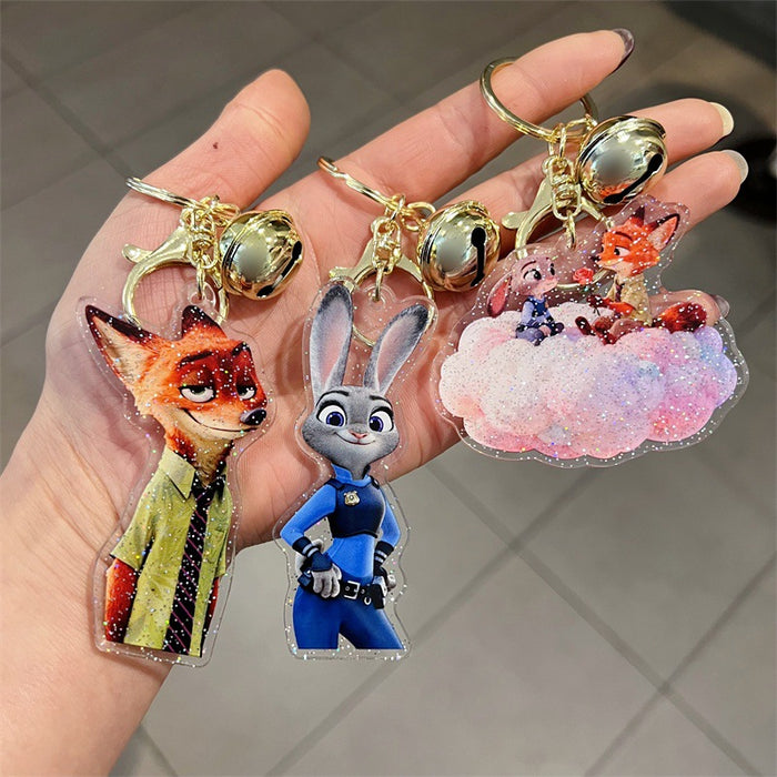 Wholesale 5 PCS Cute cartoon acrylic keychain
