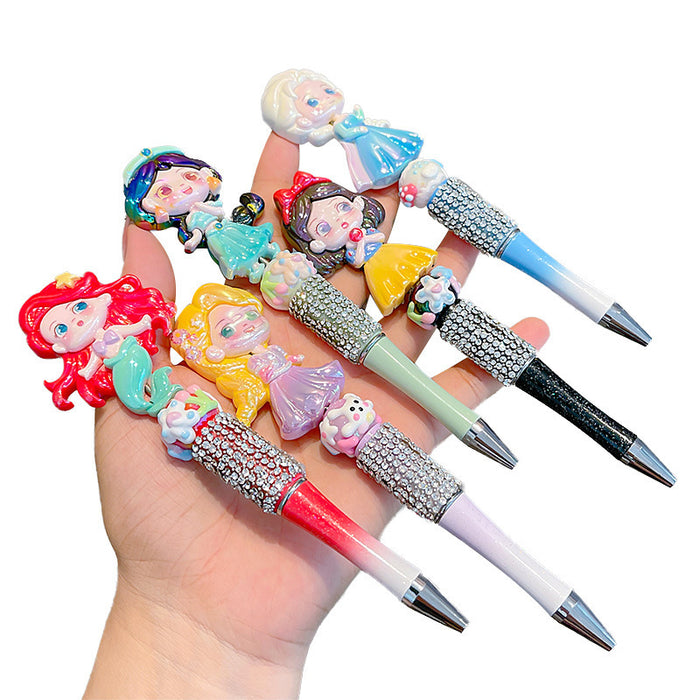 Wholesale Cartoon Rotating Gel Pen Cute Beaded Pen Student