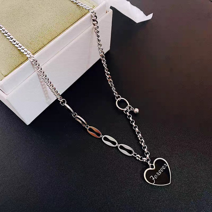 Wholesale Love necklace, metal chain, titanium steel lock chain, versatile accessory
