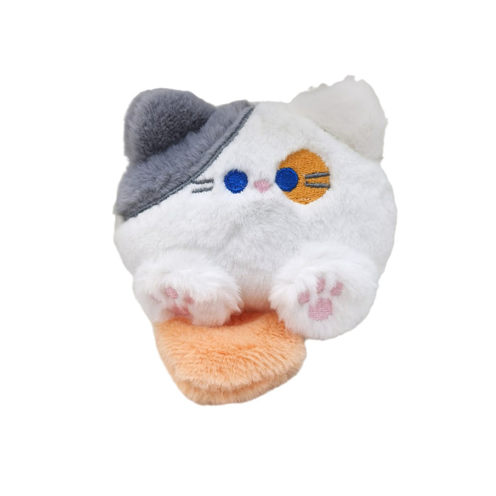 Wholesale Cartoon Squeaky Doll Pendant Cute Three-Flower Cat Doll Plush Brooch Bag Hanging Ornaments Accessories