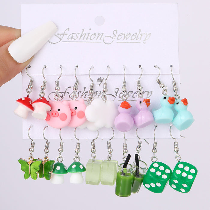 Wholesale Earrings Pendant Drop Glaze Butterfly Earrings Children's Cartoon  Earrings