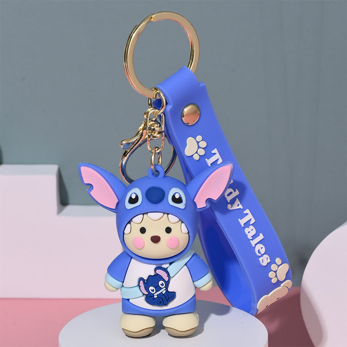 Wholesale cartoon doll silicone keychain JDC-KC-HongSheng012