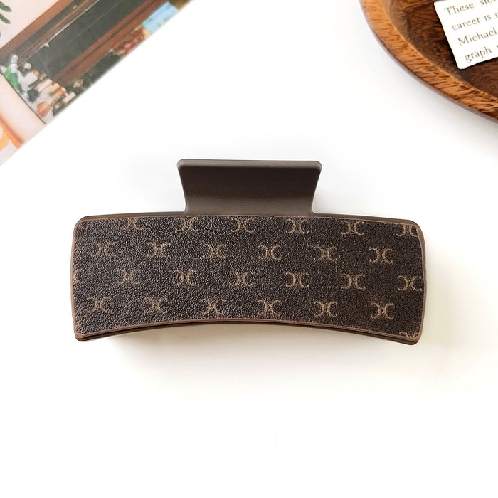 Wholesale Pu Printed Shark Clip Western Style Retro Leather Hairpin Hair Grabber Hair Accessories