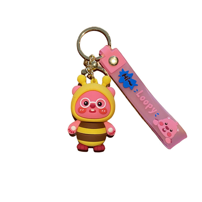 Wholesale Cartoon Silicone Doll Keychain JDC-KC-MingT249