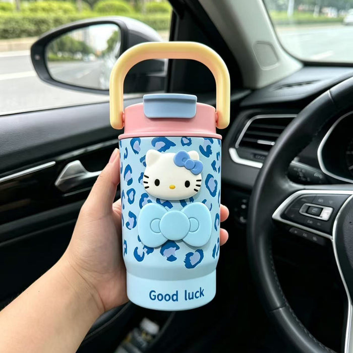 Wholesale 316 Stainless Steel Insulated Coffee Cup With Handle Leopard Print Portable For Everyday Gift