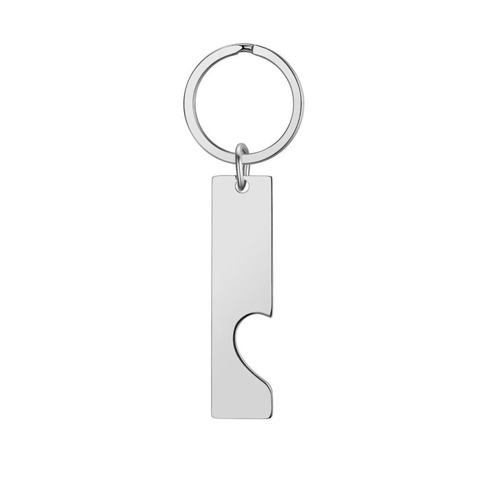 Wholesale Stainless steel mirror polished blank combinable heart-shaped keychains