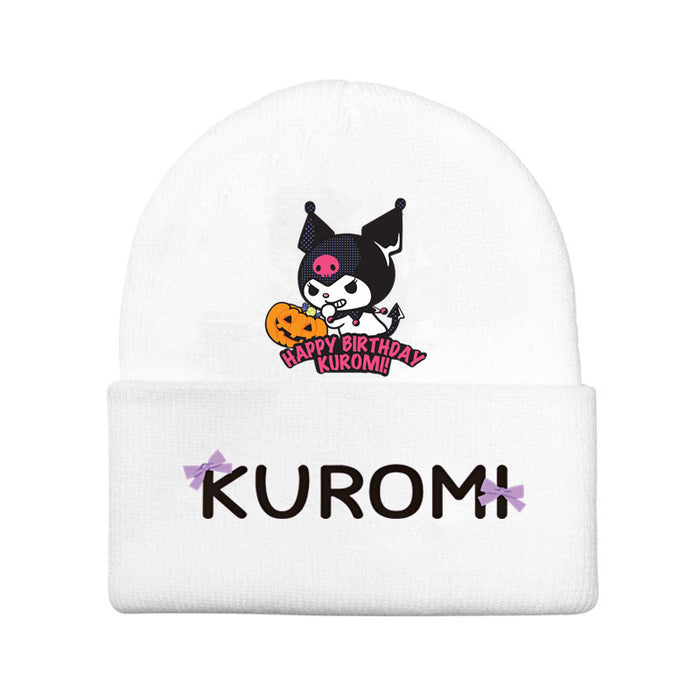 Wholesale New Halloween Kuromi Knitted Hat Cartoon Winter Woolen Hat JDC-FH-WDM014