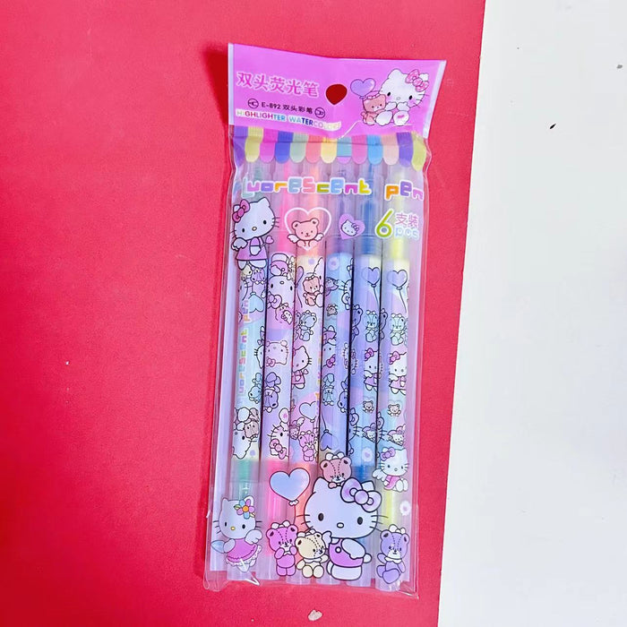 Wholesale Cute Pet Marker Highlighter Pen ( Large Capacity,  6 Pens)