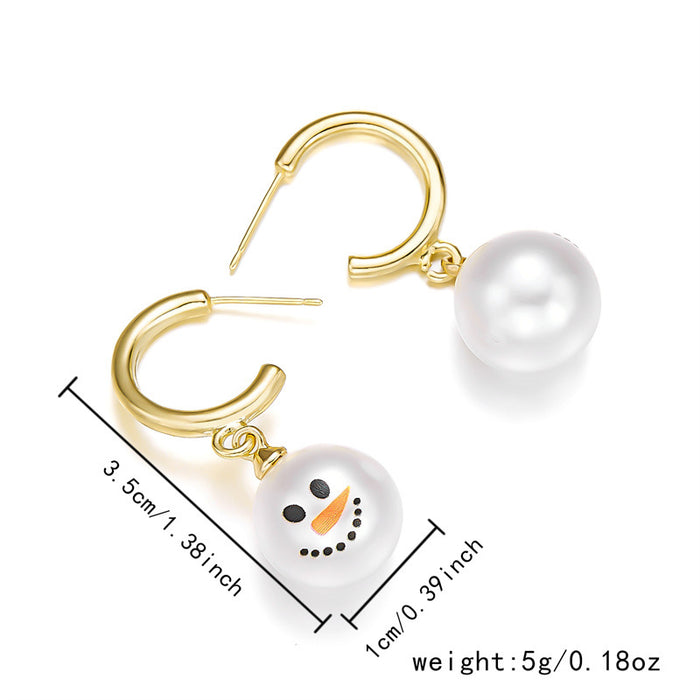 Wholesale New style Christmas earrings with diamonds,  snowflakes,  pearls,  hats,  snowman earrings for women