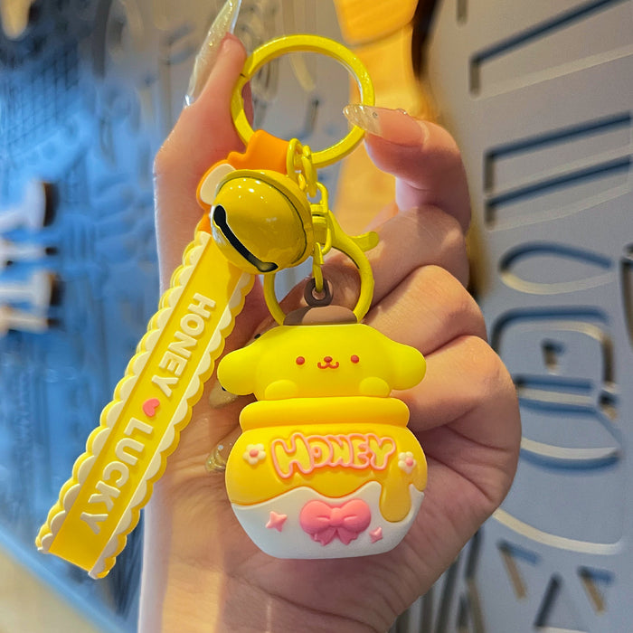 Wholesale PVC Cartoon Honey Jar Doll Keychain JDC-KC-MengXu002