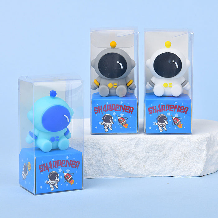 Wholesale Cute creative astronaut cartoon student pencil sharpener pencil sharpener stationery prizes for primary and secondary school students