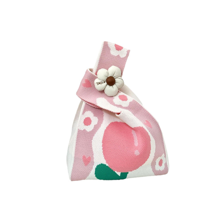 Wholesale Crossbody bag, small bag, versatile cartoon knitted handbag, woven handbag, large capacity shoulder bag