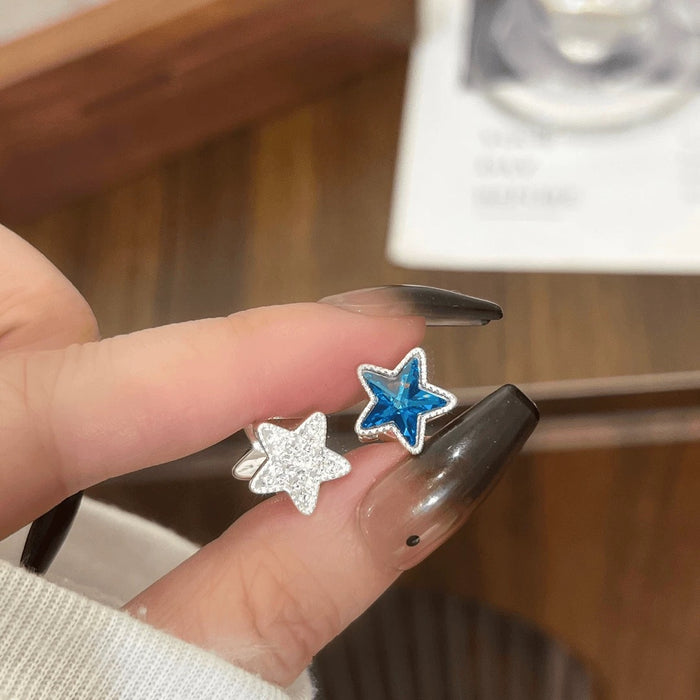 Wholesale Double-Sided Earrings Blue Star Earrings for Women Elegant Earrings for Women