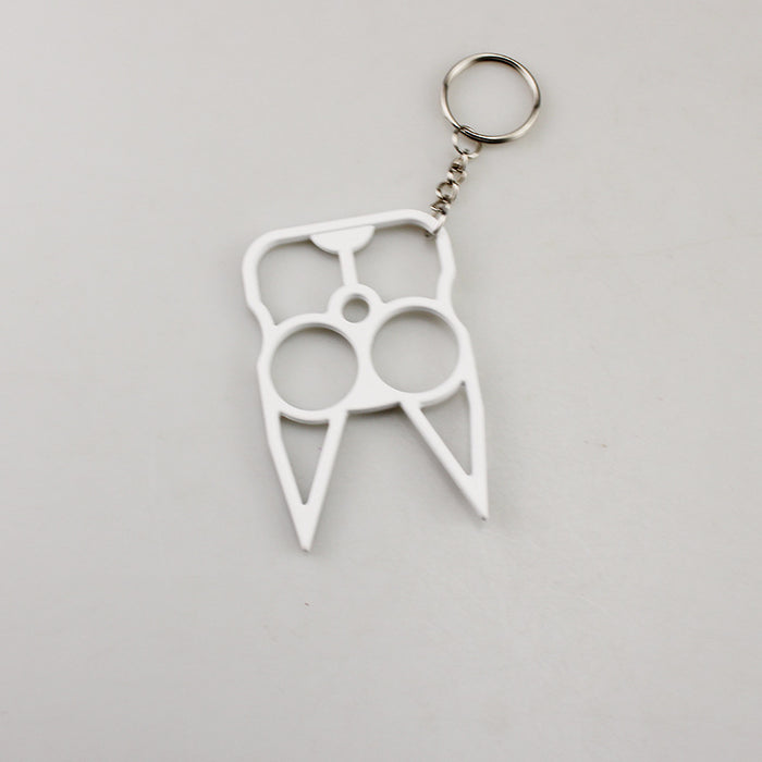 Wholesale Chic White Cat Ear Knuckle Metal Self Defense Accessory For Resale