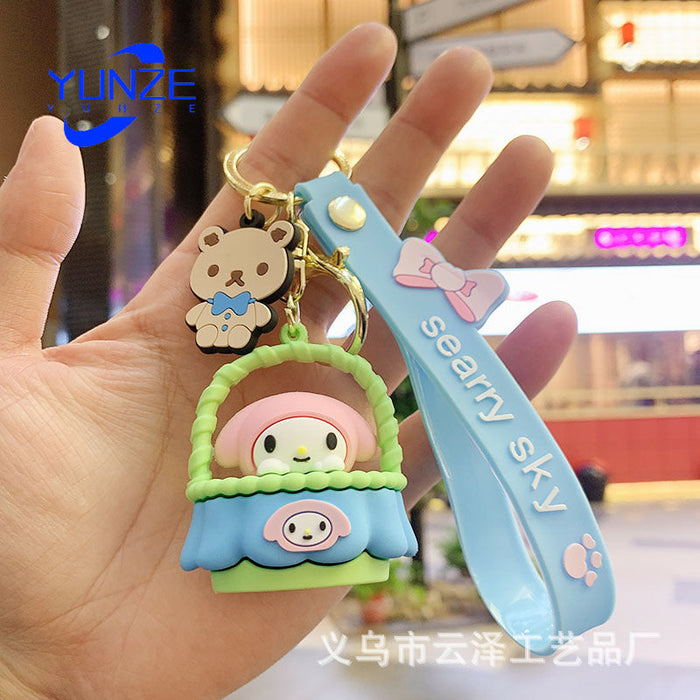 Wholesale Cute Flower Basket Doll Keychain JDC-KC-YunZ001