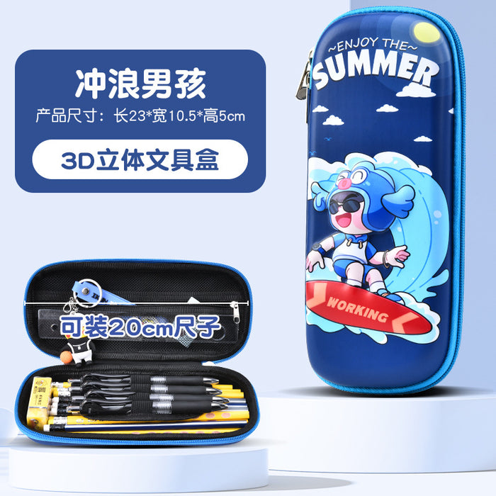 Wholesale Cartoon Pencil Case for Primary School Students Large Capacity Storage