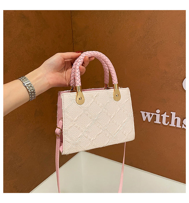 Wholesale Stylish textured handbag,  small square shoulder bag