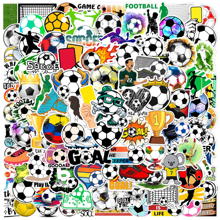 Wholesale 100 cartoon football sports removable DIY stickers
