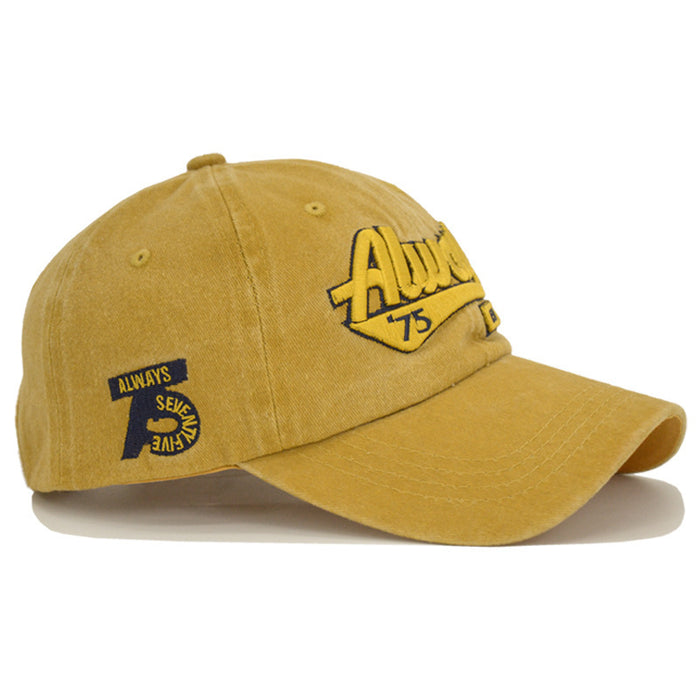 Wholesale Water-washed distressed letter embroidery sun-shading baseball cap