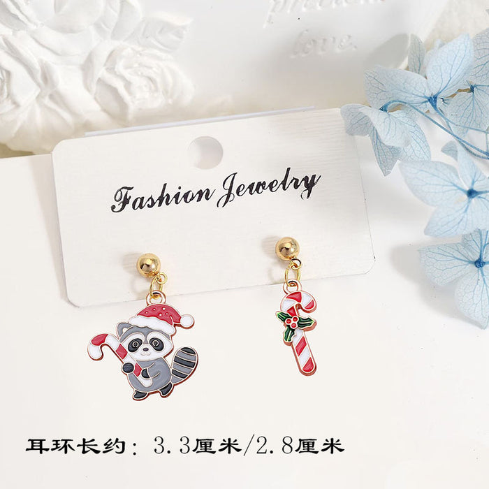 Wholesale Metal Electroplated Christmas Earrings Snowflake Elk Design Chic Fashion Access MOQ≥2 MOQ≥
