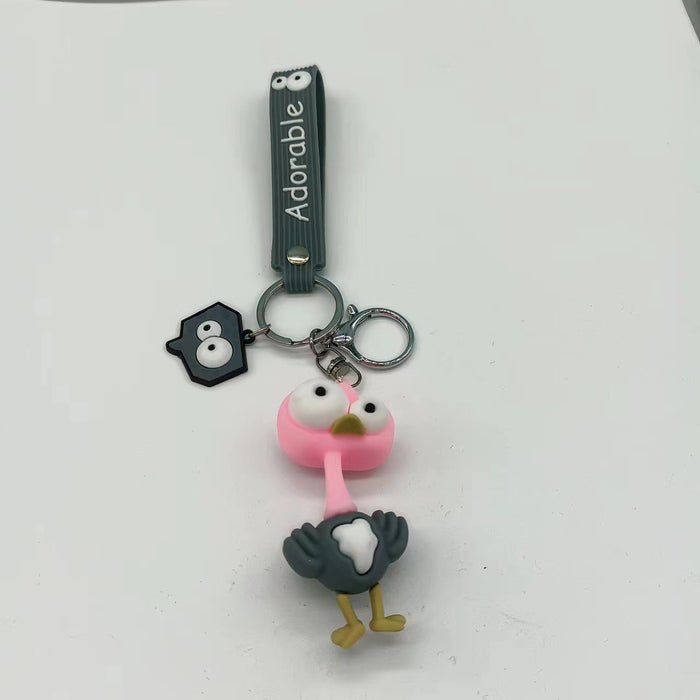 Wholesale PVC Soft Rubber Keychain Pendant Cartoon Doll Trendy Car Keychain