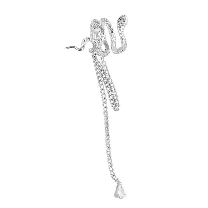 Wholesale Serpentine earrings, small snake earrings, ear bone clip, zircon snake head, ear clasp, no ear hole, ear clip