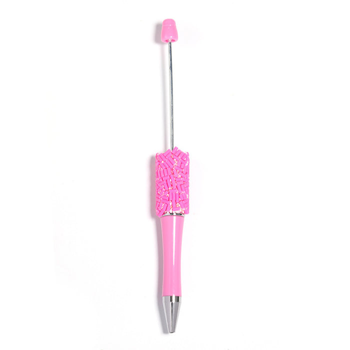 Wholesale 10PCS New color sugar bead pen color needle ballpoint pen high value DIY rotating candy party cute bead pen
