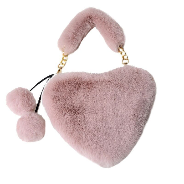 Wholesale of new plush chain Valentine's Day peach heart bags  JDC-SD-XinLe002