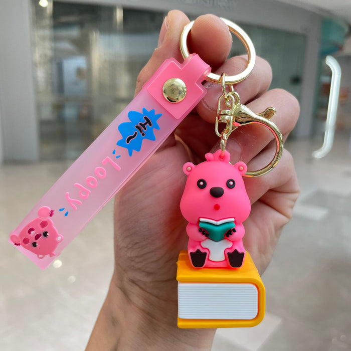 Wholesale Leisure Little Beaver Keychain Cartoon Doll Cute Backpack Pendant Car Keychain Pendant Small Gift