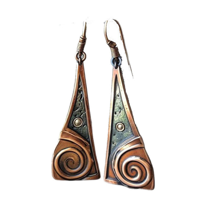 Wholesale Geometric Spiral Statement Earrings
