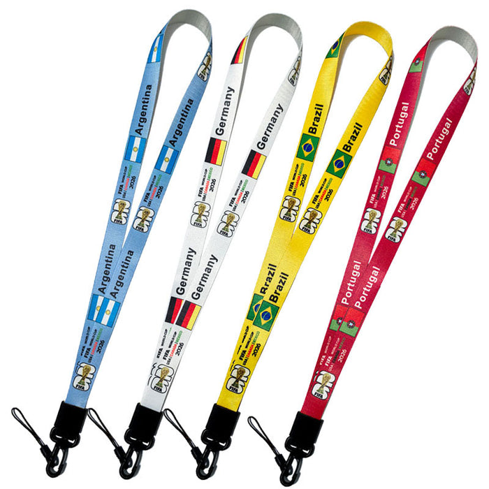 Wholesale 10pcs World Cup National Team Phone Id Lanyard Keychain