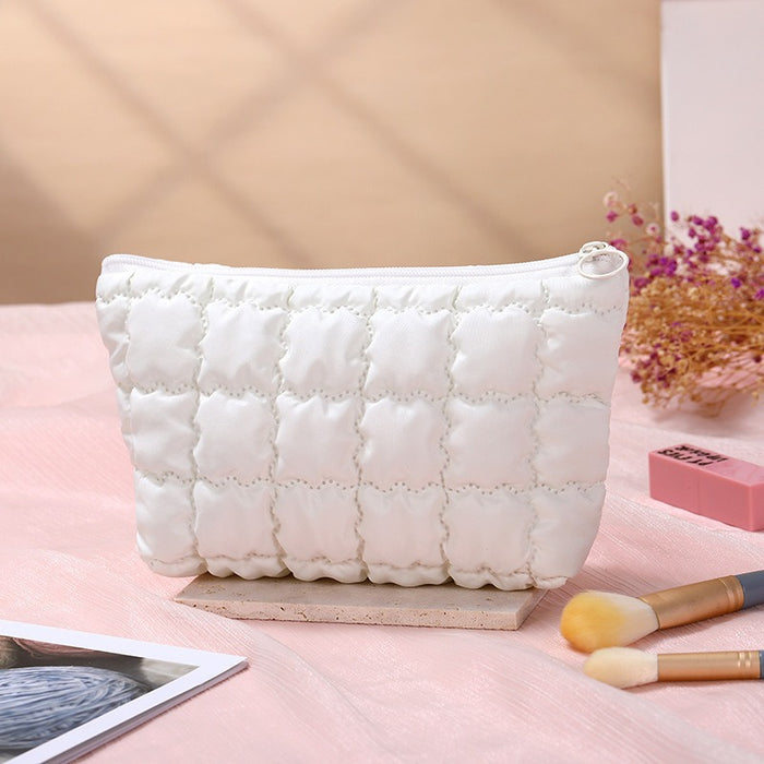 Wholesale Modern Chic Pink Octagonal Cosmetic Bag Polyester Travel Makeup Pouch Fashion Accessory For Resale