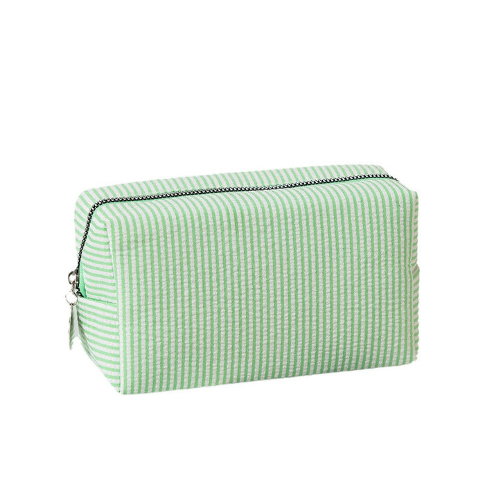 Wholesale Solid Color Clutch Seersucker Large-Capacity Toiletry Cosmetic Bag